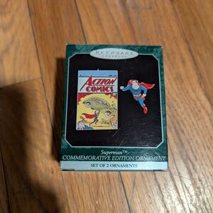 Hallmark Keepsake Superman Action Comics Ornament Set Commemorative Edition